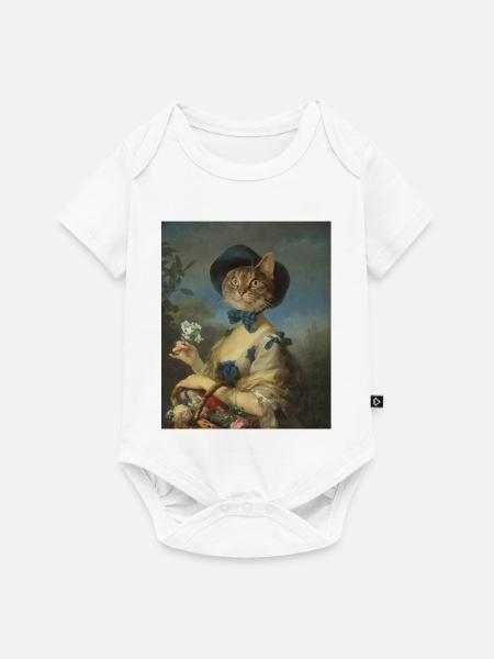 Catleen - Baby Premium Kurzarmbody - Weiß