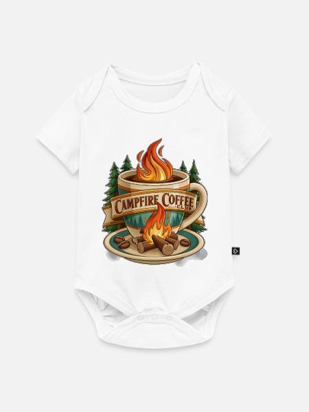 Campfire Coffee Club Kunst - Baby Premium Kurzarmbody - Weiß