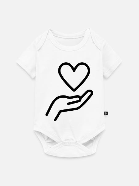 Gib Liebe - Baby Premium Kurzarmbody - Weiß