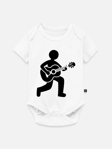 Gitarrist Akustische Gitarre - Baby Premium Kurzarmbody - Weiß