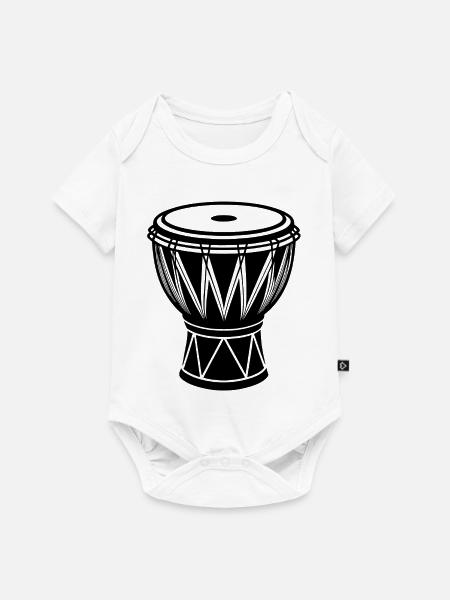 Afrikanische Conga-Trommel - Baby Premium Kurzarmbody - Weiß