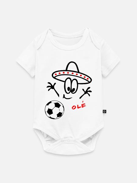 Sombrero Fußball - Baby Premium Kurzarmbody - Weiß