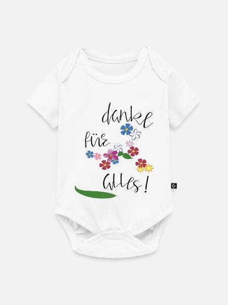Danke für alles - Baby Premium Kurzarmbody - Weiß