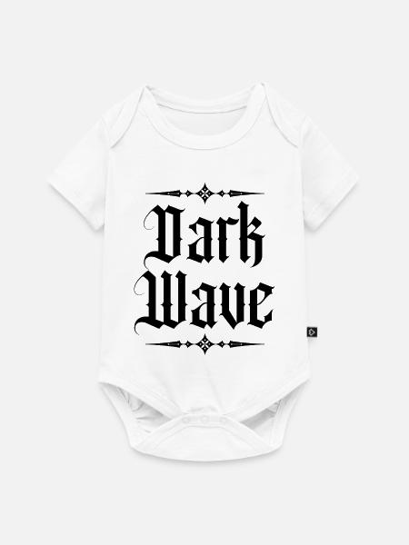 Dark Wave Gothic Typography-Logo - Baby Premium Kurzarmbody - Weiß