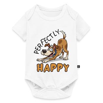 Jack Russell Perfectly Happy Dog Design - Baby Premium short-sleeve bodysuit - white - Front