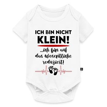 Ich bin nicht klein Reduziert Baby Säugling - Baby Premium Kurzarmbody - Weiß - Vorne
