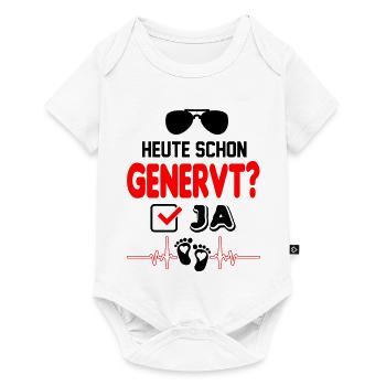 Nerven liegen blank Babygenerve Babysprüche - Baby Premium Kurzarmbody - Weiß - Vorne