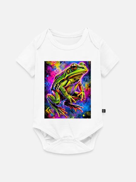 Frosch - Baby Premium Kurzarmbody - Weiß