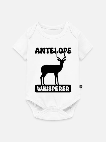 Antilope Wildtier Safari - Baby Premium Kurzarmbody - Weiß