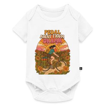 Treten Sie weg von Drama Retro Cycling - Baby Premium Kurzarmbody - Weiß - Vorne