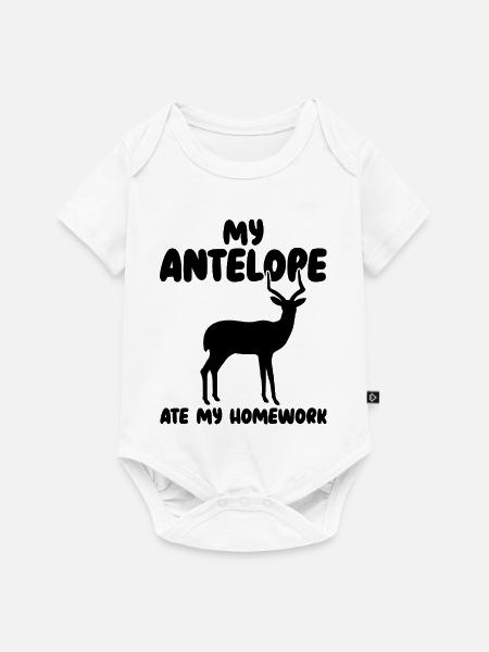 Antilope Tier Humor - Baby Premium Kurzarmbody - Weiß