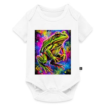 Frosch - Baby Premium Kurzarmbody - Weiß - Vorne