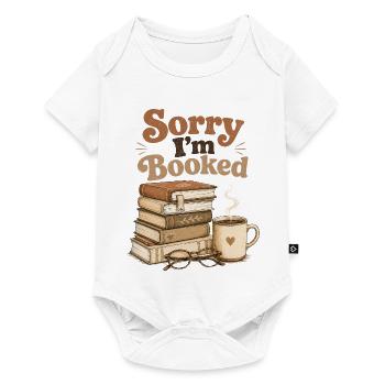 Sorry I'm Booked Reading Books Retro - Baby Premium short-sleeve bodysuit - white - Front