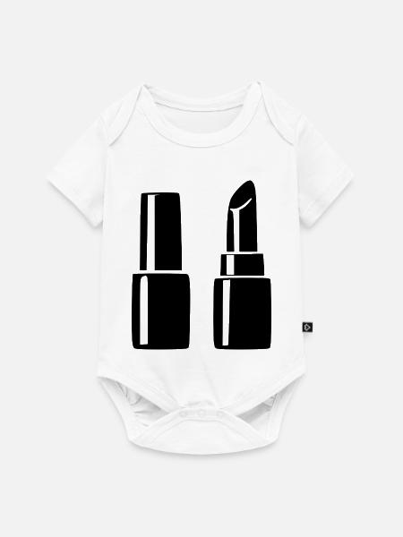 Nagellack Lippenstift Kosmetik Geschenk Kosmetiker - Baby Premium Kurzarmbody - Weiß