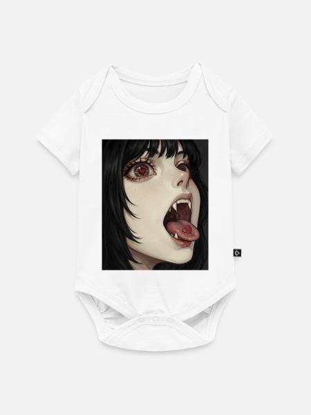 Vampirischer Herzblick - Baby Premium Kurzarmbody - Weiß