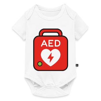 Défibrillateur AED - Body à manches courtes Premium Bébé - blanc - Devant