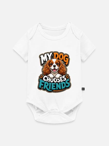 Kavallerier King Charles Spaniel - Baby Premium Kurzarmbody - Weiß