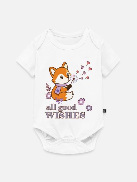 all good wishes - Baby Premium Kurzarmbody - Weiß