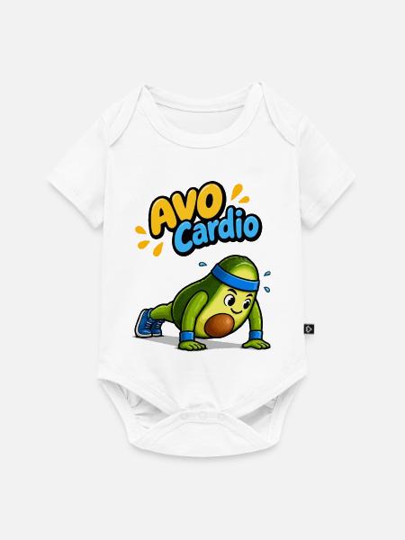 Avo Cardio Avocado Workout - Baby Premium Kurzarmbody - Weiß