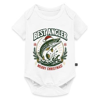 Bester Angler: Christmas Pike - Baby Premium Kurzarmbody - Weiß - Vorne