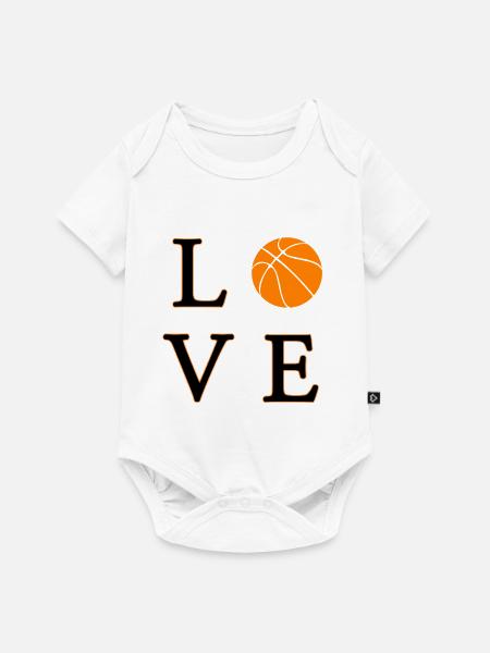 Love Basketball - Baby Premium Kurzarmbody - Weiß