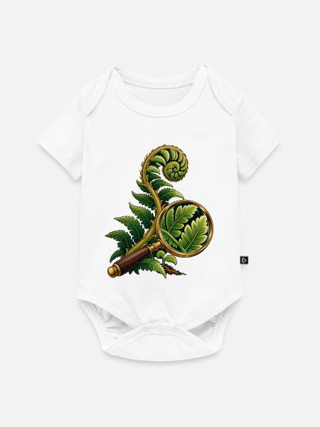Fern durch eine Feldlinse - Baby Premium Kurzarmbody - Weiß