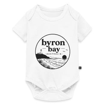 Byron Bay Küsten-Silhouette - Baby Premium Kurzarmbody - Weiß - Vorne