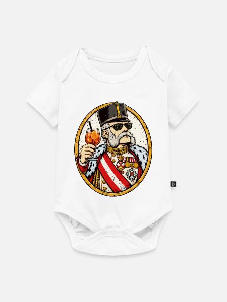 Kaiser Franz Joseph mit Sonnenbrille – K&K - Baby Premium Kurzarmbody - Weiß