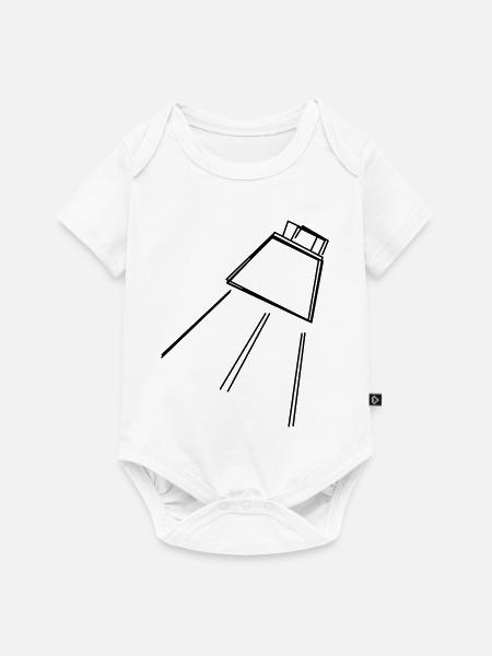 Scheinwerfer handgezeichnet - Baby Premium Kurzarmbody - Weiß