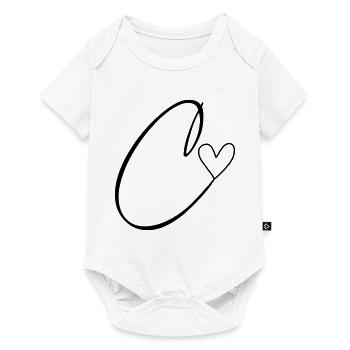 Letter C Letter C Calligraphy - Baby Premium short-sleeve bodysuit - white - Front