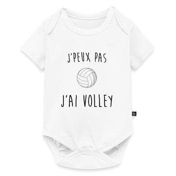 j'peux pas j'ai voley - Body à manches courtes Premium Bébé - blanc - Devant