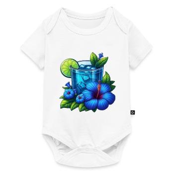 Blue Flower Hibiscus Tea - Baby Premium short-sleeve bodysuit - white - Front