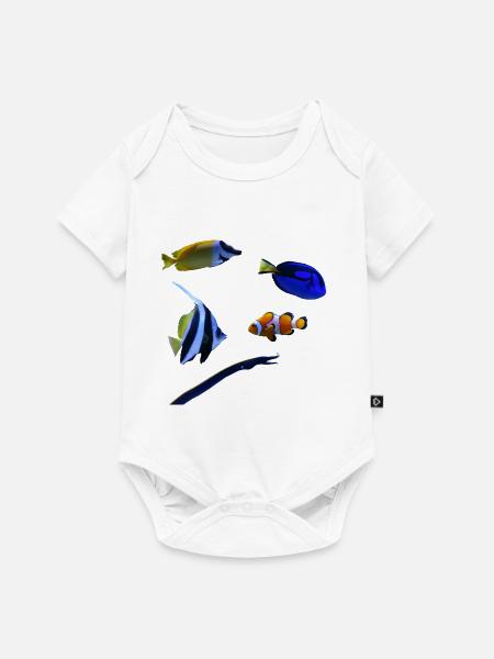 Meeresfische - Baby Premium Kurzarmbody - Weiß