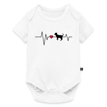 Heartbeat Dog Pup - Baby Premium short-sleeve bodysuit - white - Front
