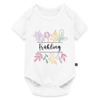 Frühlingskranz - Baby Premium Kurzarmbody - Weiß - Vorne