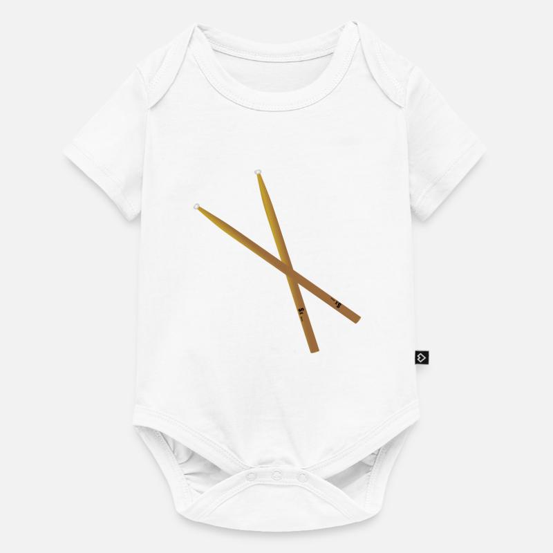 Drummer drummer drummer sticks - Baby Premium short-sleeve bodysuit - white