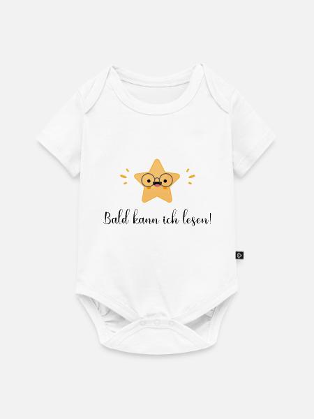 Bald kann ich lesen - Baby Premium Kurzarmbody - Weiß