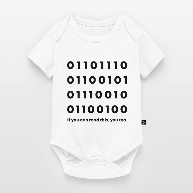 Binary Code Nerd Baby Premium short-sleeve bodysuit