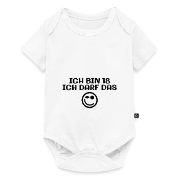 Ich bin 18 - Ich darf das - Baby Premium Kurzarmbody - Weiß - Vorne