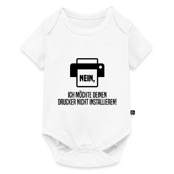 Drucker installieren - Baby Premium Kurzarmbody - Weiß - Vorne
