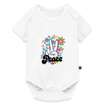 Hippies Peace | Hippie lifestyle 60s gift idea - Baby Premium short-sleeve bodysuit - white - Front