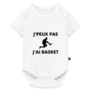 J'peux pas j'ai Basket - Body à manches courtes Premium Bébé - blanc - Devant