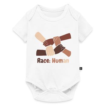 Race: Human - Body à manches courtes Premium Bébé - blanc - Devant