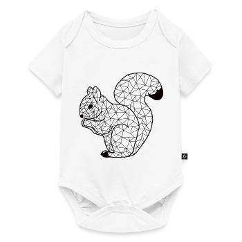 Squirrell GeomeTRIX - Baby Premium Kurzarmbody - Weiß - Vorne