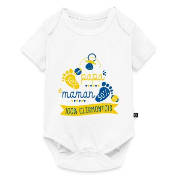 Rugby bébé clermontois supporter Rugby Clermont - Body à manches courtes Premium Bébé - blanc - Devant