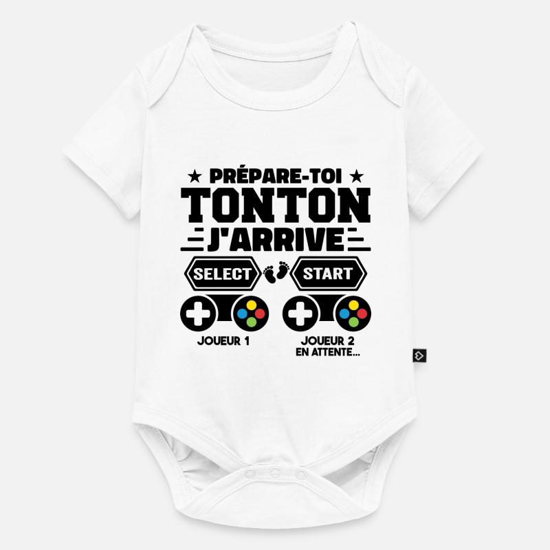 Prépare-toi Tonton J'arrive - Annonce Grossesse - Body à manches courtes Premium Bébé - blanc