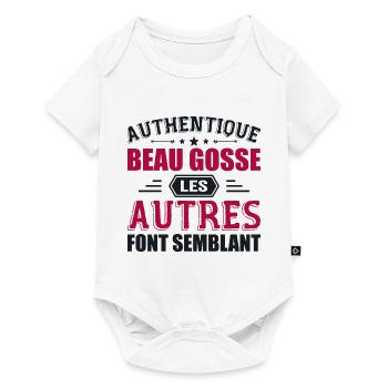Authentic Handsome Kid - Baby Premium short-sleeve bodysuit - white - Front