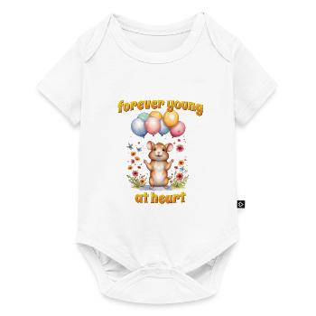 Forever young at heart, happy bday! - Baby Premium short-sleeve bodysuit - white - Front