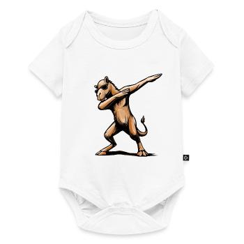 Cooles Dabbing Dab Dance Kamel mit Sonnenbrille - Baby Premium Kurzarmbody - Weiß - Vorne