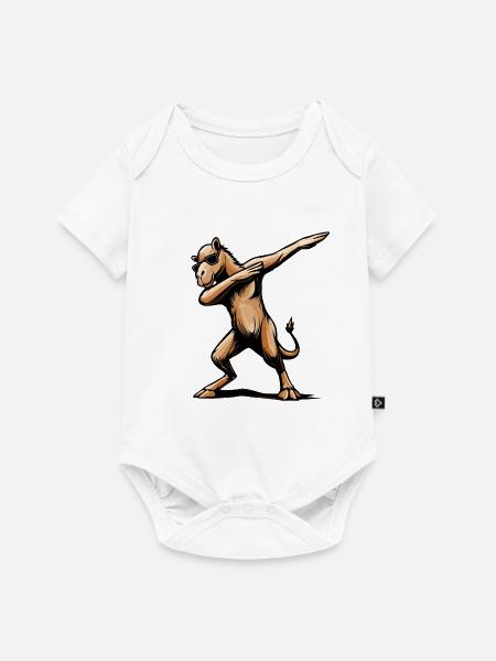 Cool Dabbing Dab Dance Camel avec lunettes de soleil - Body à manches courtes Premium Bébé - blanc